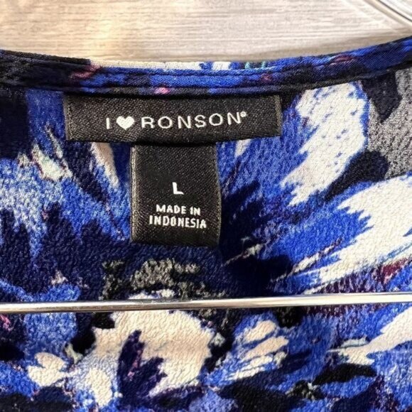 I Heart Ronson Women's Cold Shoulder Short Sleeve Floral Tie Waist Dress - Picture 8 of 9